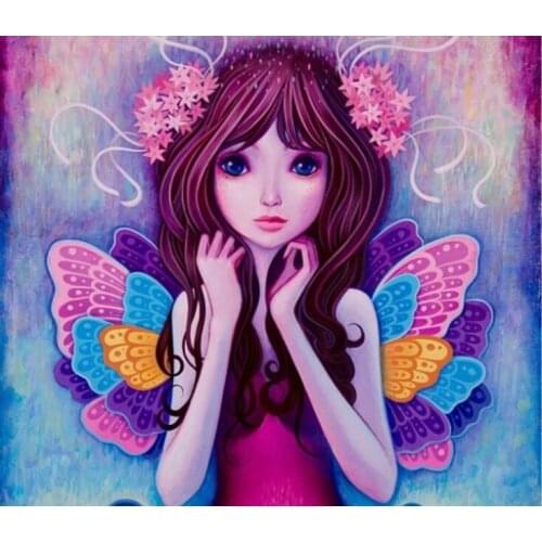 5D DIY Diamond Painting Kits Full Round With AB Drill Embroidery Cartoon Little Girl Art Home Decor Unique Handicraft Gift