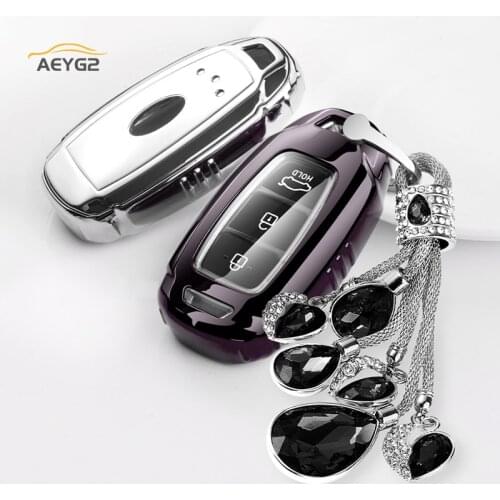 TPU Car Key Cover Case For Hyundai Solaris I10 I40 I20 I30 Creta Tucson Santa Fe Ix35 Ix25 Elantra Sonata Kona 2008 Accent Azera