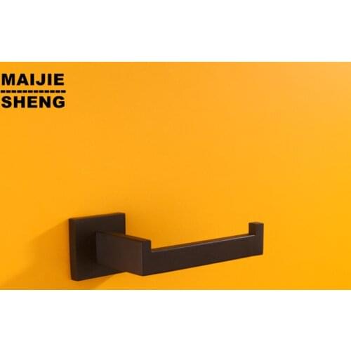 Black paper holder bathroom black stainless steel black paper holder shelf wall paper holder tissue paper box304