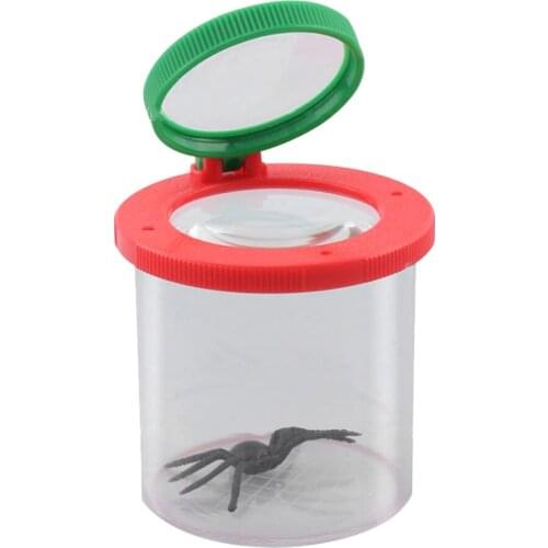 Children Cylindrical Crawler Spider Insect Viewer Box Magnifying Glass Magnifier Handhled Magnifier Glass