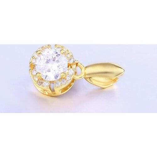 DIY Necklace Crystal Agate Pendants Clasps Connectors accessories Luxury AAA cubic zirconia Charms Bail clasp jewellery Findings