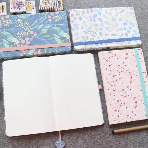 Domikee cute kawaii hardcover elastic band office school notebook with dots paper sheets gift stationery supplies A5 thick