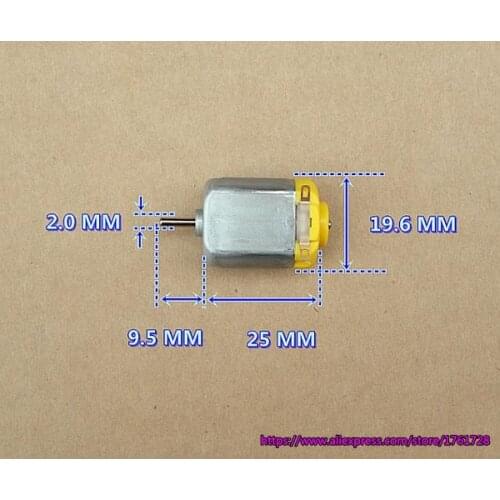 Brand new 12V 65mA 13000RPM 130 Micro DC motor strong magnet low noise metal brush four-wheel drive toy motor