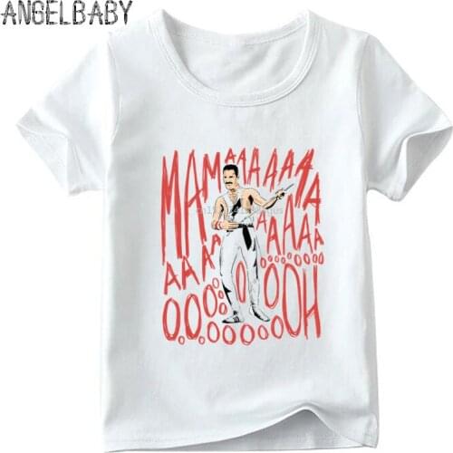 Boys and Girls FREDDIE MERCURY Rock Band Queen Design T shirt Kids Summer Short Sleeve Tops Children Casual Cool T-shirt,HKP2424