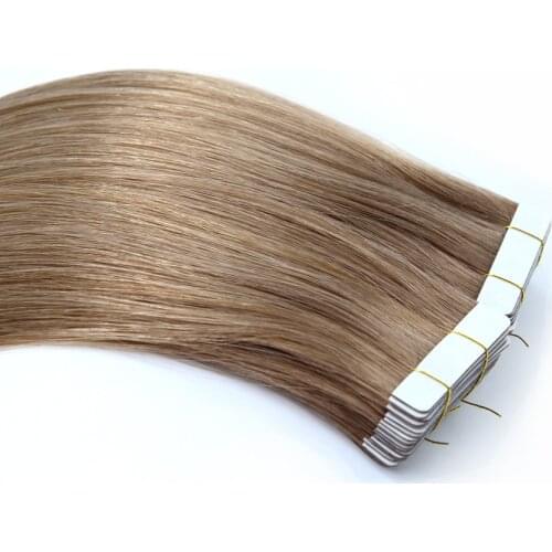 Kayla 2.5g/pc Tape In Human Hair Extension #18 Non-Remy 20/40pcs Straight Skin Weft Natural Black Brown Blonde