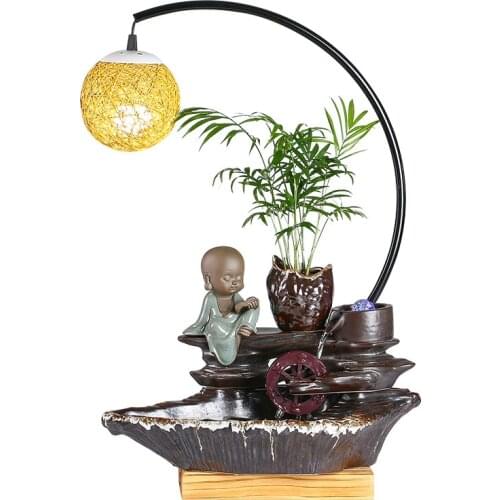 Creative Water Fortune Decoration Living Room Office Table Home Fountain Humidifier Shop Gifts home accessories