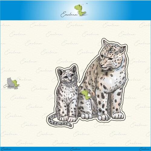 Snow leopard metal cutting dies 2021 new diy molds Scrapbooking Paper Making die cuts crafts