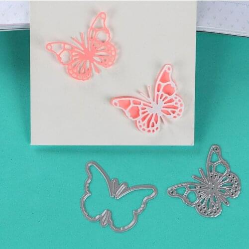 DUOFEN METAL CUTTING DIES 2pcs butterflies set stencil DIY Scrapbook Paper Album 2019 new