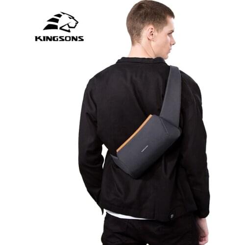 Kingsons NEW Crossbody Men Shoulder Bag Male Sling Chest Cross Body Messenger Handbag For Waist Belt Matching Waterproof
