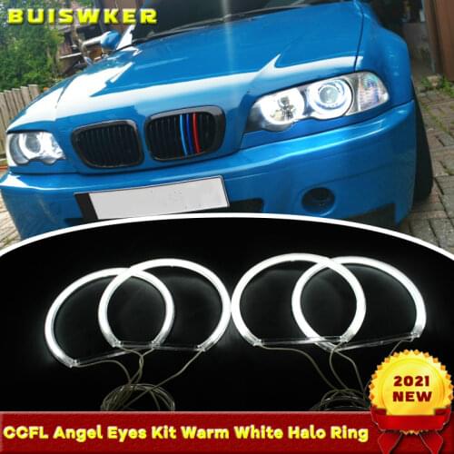CCFL Angel Eyes Kit Warm White Halo Ring 131mm*4 For BMW E36 E38 E39 E46 (With Original Projector)