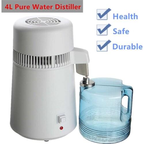Newest 4L 750W Pure Water Distiller Filter Machine Purifier Filtration Hospital Home Office Kitchen Wasser Destillie