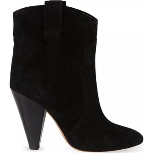 Top Quality New Women Spike Heels Ankle Boots Slip-on Suede Lady Fashion Sexy Boots Shoes Cool Style Autumn High Heels Boots