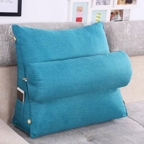 Solid Color Simple Backrest Pillows Support Waist Chair Pads Soft Tatami Mattress Lounger Reading Lumbar Home Decor