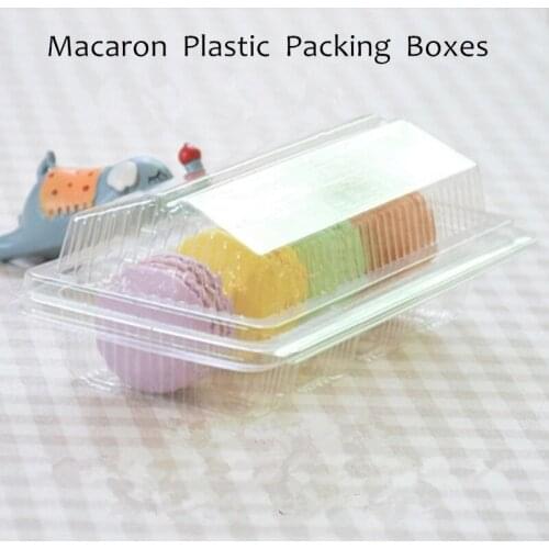 Plastic Bakery Packaging with lid, Swissroll pastry Snack cake Box, Macaron packing boxes 100pcs 18CM*10CM*5CM
