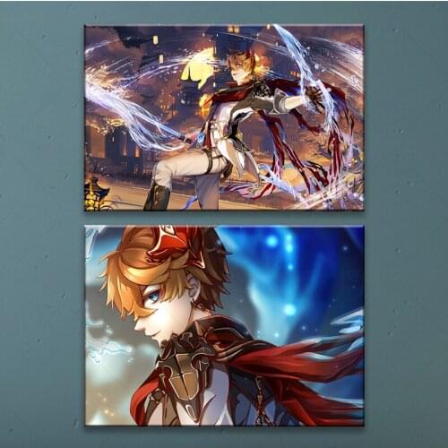 Tartaglia ​Genshin Impact Series Posters HD Poster Anime Girl Poster Sticker Home Decor Study Bedroom Bar Cafe Wall Painting