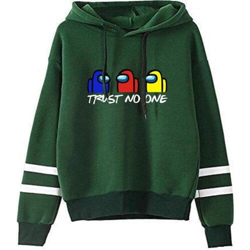 Cartoon Design Trust No One Hoodies Sweatshirts Fashion Hip Hop Men Women Hooded Pullover Casual Couple Long Sleeve Hoodie Tops