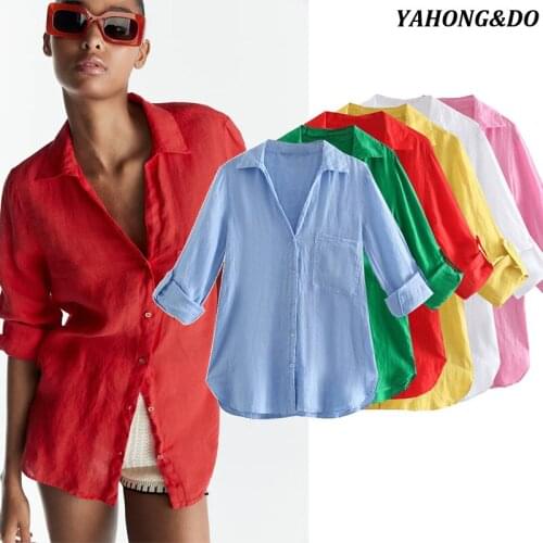 Льняные блузки YAHONG&DO China At AliExpress