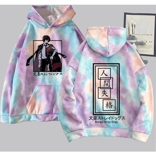 Japanese Anime Japanese Anime Bungo Stray Dogs Dazai Osamu Hoodies Men Winter Warm Graphic Harajuku Sweatshirts Male