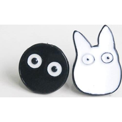 1Pair Women Fashion Cute Cartoon Jewelry Animal Totoro Ear Stud Piercing Earring