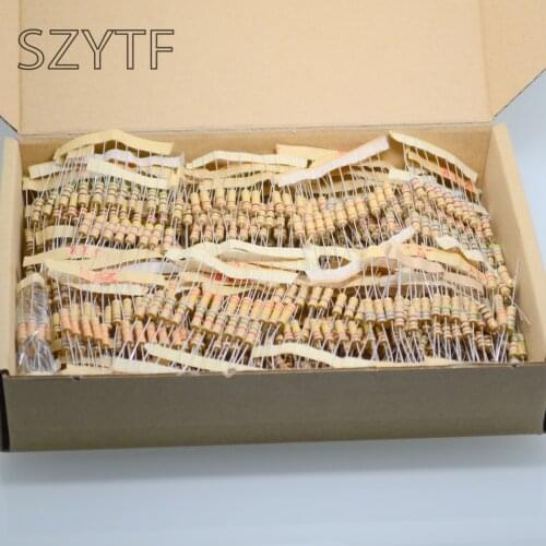 1w 122 kind * 10 pcs = 1220 pcs (0.3ohm-1m) 5% carbon resister assorted kit