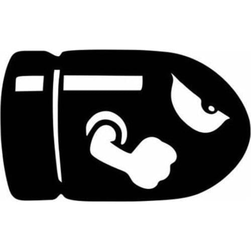 15*9CM Bill BULLET Car Sticker Decal Personality Decorative Motorcycle Stickers Car Styling Black/Silver C2-0268