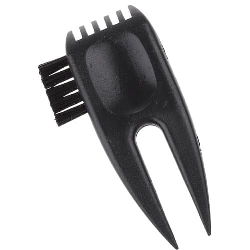 2 in 1 Portable Golf Divot Repair Tool with Club Cleaning Brush Club Groove
