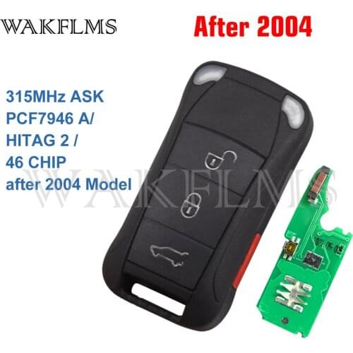 4 Buttons With Panic Flip Remote Car Key Fob 315MHz PCF7946A For Porsche For Cayenne 2004 2005 2006 2007 2008 2009 2010 2011