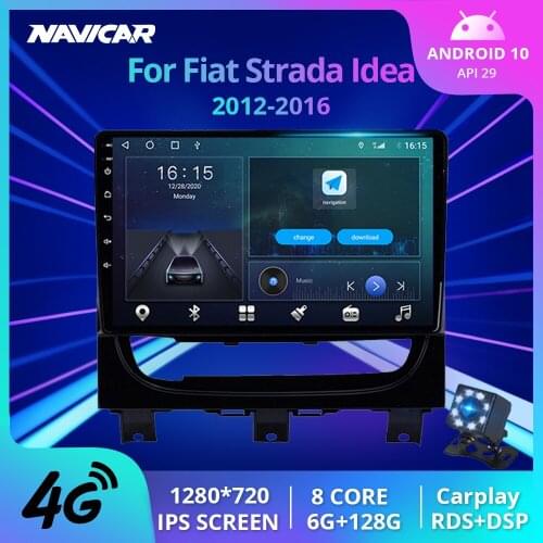 2Din Android10.0 Car Radio For Fiat Strada Idea 2012-2016 GPS Navigation Touch Screen Auto Radio Bluetooth Player Carplay IGO