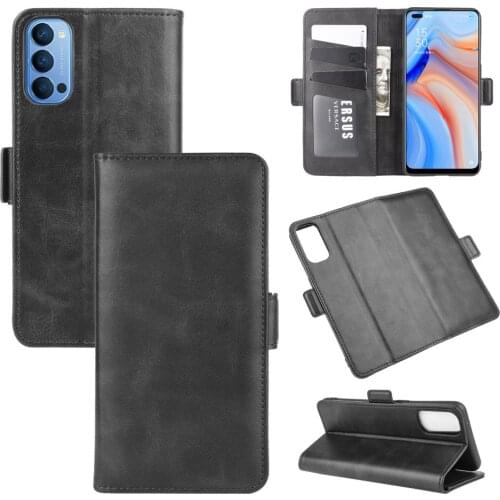 Case For OPPO Reno 4 5G Leather Wallet Flip Cover Vintage Magnet Phone Case For OPPO Reno 4 5G Coque