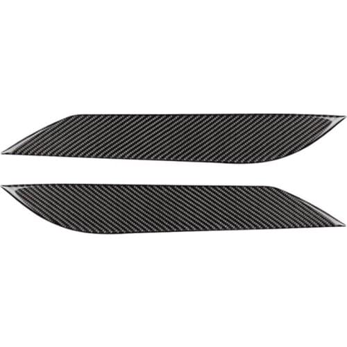 Black Carbon Fiber Headlight Eyelids Covers for 2003-2008 Nissan 350Z Fairlady Z Z33 (Pack of 2)