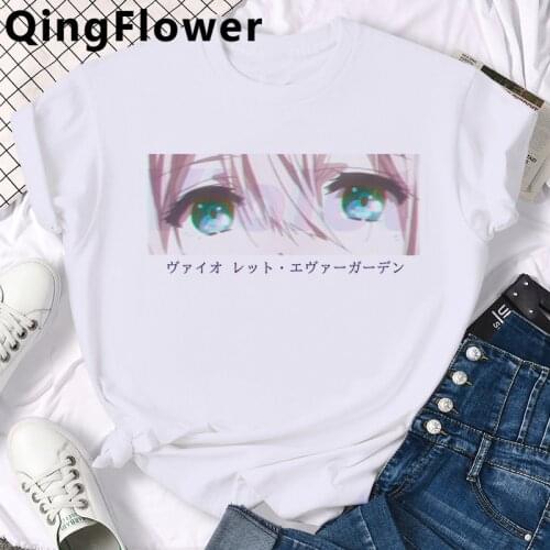Japanese Anime Violet Evergarden T-shirt Men Unisex Harajuku Graphic Aesthetic T Shirt Cute Manga Tshirt Streetwear Top Tee Male
