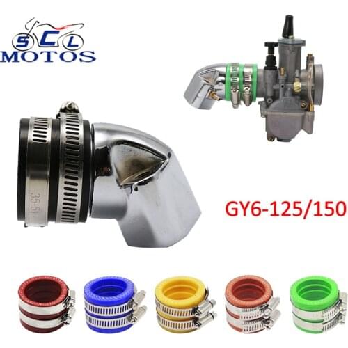 Sclmotos-GY6 125cc 150cc Racing Motorcycle Carburetor Intake Manifold GY6-125 GY6-150 4 Stroke Engine Scooter Moped ATV Go-Kart