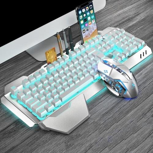 Keyboard Mouse Combos Classic Delicate K680 2.4G Wireless Rechargeable 26 Keys Non-Conflict Keyboard 6 Button Mouse Set