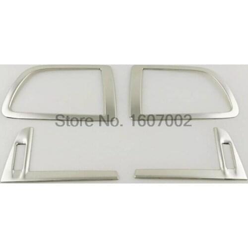For Renault Koleos 2016 2017 Stainless Steel console air conditioning outlet air vent moulding trim 4pcs Interior Decoration