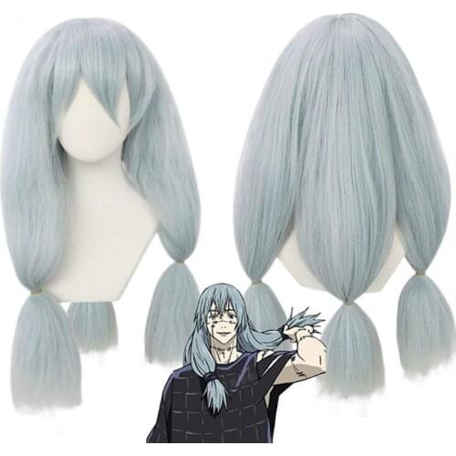 Costume Props Anime Jujutsu Kaisen Curses Mahito Wig And Face Tatttoo Sticker Cosplay Accessories Gift For Comic Fans Cos Mahito