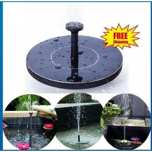 Mini Solar Powered Fountain Garden Pool Pond Solar Panel Floating Fountain Garden Decoration Water Fountain With Light Buble