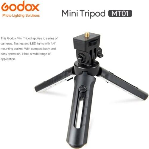 Godox MT-01 Mini Tripod Folding Table top stand Grip Stabilizer for Smartphones DSLR Camera Godox AD200 A1 Flash LED Video Light