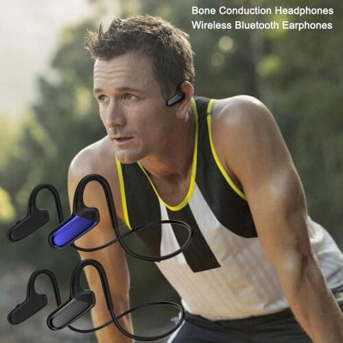 Bone Conduction Headphones Bluetooth Wireless Sports Earphone IP56 Headset Stereo Hands-free With Microphone For Running