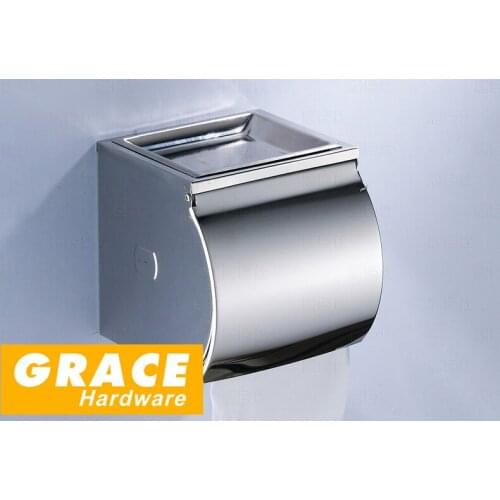 Bathroom Hardware Stainless Steel Box Full Closed Toilet Toilet Paper Holder Roll Paper Towel Rack