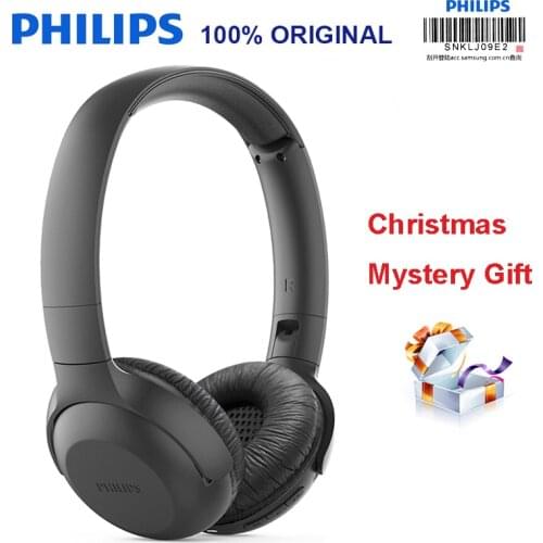 Original NEW PHILIPS TAUH202 Wireless Bluetooth Headphone with Mic Collapsible Support Official Test for xiaomi SamSung S9 S10