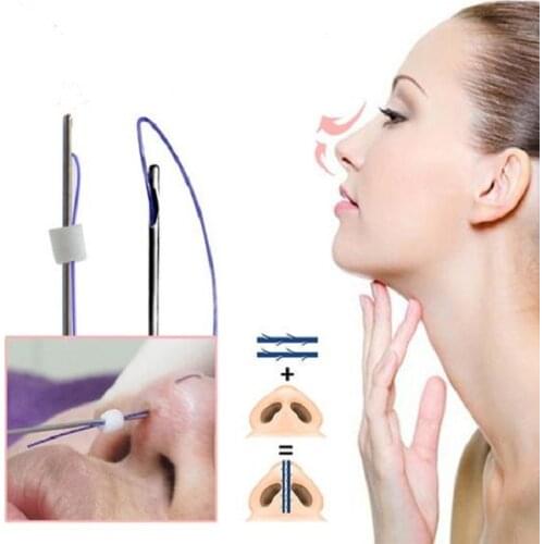 Korea popular 20pcs nose cog thread PCL PDO thread L needle thread barbed nose thread for pdo pcl thread lift
