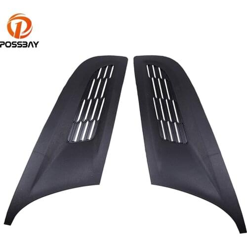 POSSBAY Car Front Lower Bumper Grille Decoration for VW Polo Typ 6R Hatch-back&Sedan Pre-facelift 2010-2013 Black Grills Vent