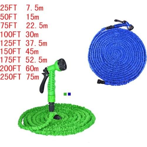 25FT-250FT Garden Hose Expandable Flexible Water Hose EU Hose Plastic Hoses Pipe With Spray Gun To Watering Car Wash Spray