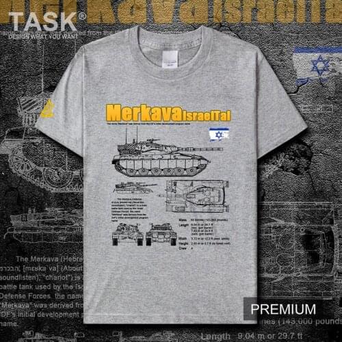 Military fans of the Israeli Merkava main battle tank Merkava MBT mens t shirt meeting cotton clothing mens clothes summer