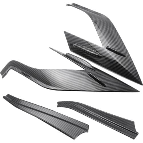 4Pcs Carbon Fiber Rear Tail Light Cover Rear Brake Lamp Frame Molding Trim for Toyota RAV4 2019 2020