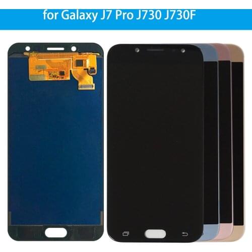 OLED LCD For Samsung Galaxy J7 Pro 2017 J730 J730F LCD Display with Touch Screen Digitizer Assembly Brightness Adjustable