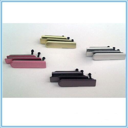 100% Original For Sony Xperia Z1 Compact Mini D5503 USB Charging Port Dust Plug Cover + Micro SD Port + SIM Card Port Slot Cover