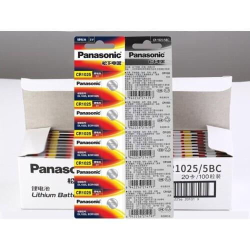150pcs/lot Panasonic CR1025 CR 1025 3V Lithium Battery Car Remote Control Watch Button Coin Batteries Cell