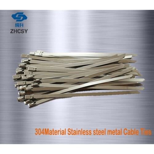 20PCS 4.6mm width 100-1300mm length 304Material Stainless steel metal Cable Ties tie Zip Wrap Exhaust Heat Straps Induction pipe