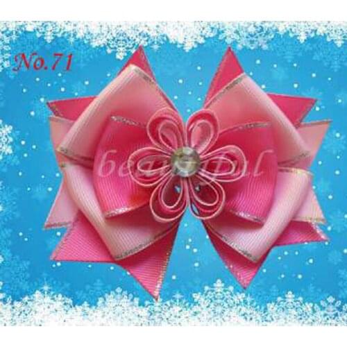 200 pcs BLESSING Good Girl Boutique 4.5" A- Hair Snowflakeaccessories Bow Clip 130 No